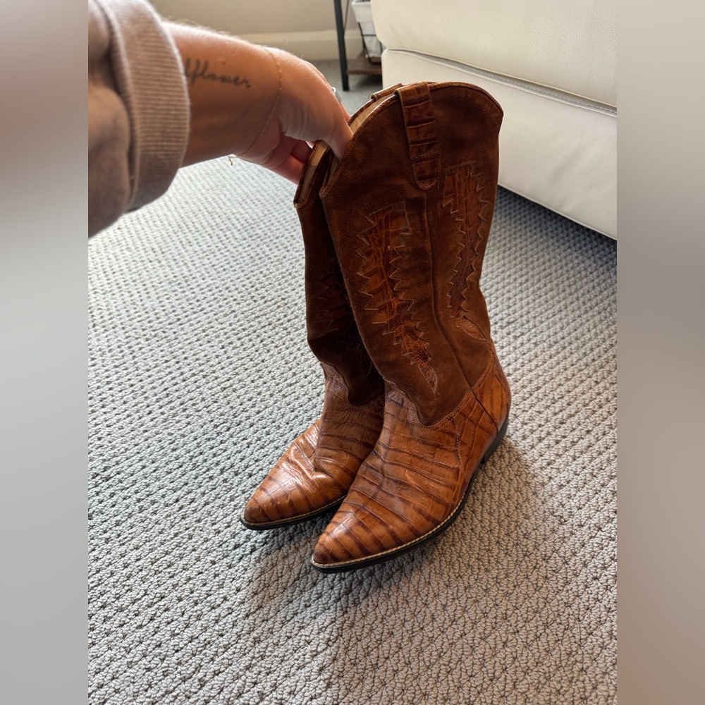 Leather & Suede Cowboy Boots